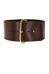 Saint Laurent Wide Belt In Penny X Patch