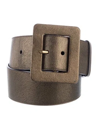 Pre-owned Saint Laurent Wide Leather Belt
