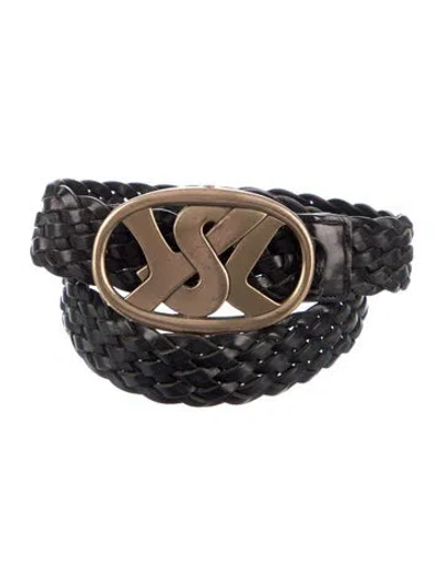 Pre-owned Saint Laurent Wide Leather Belt Kit In Multi