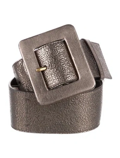 Pre-owned Saint Laurent Wide Leather Belt In Multi