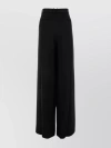 Saint Laurent Wide-leg Wool Pants For Women In Black