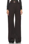 Saint Laurent Wide Leg Pant In Marron Vintage
