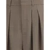 Saint Laurent Wide Leg Pants In Brown