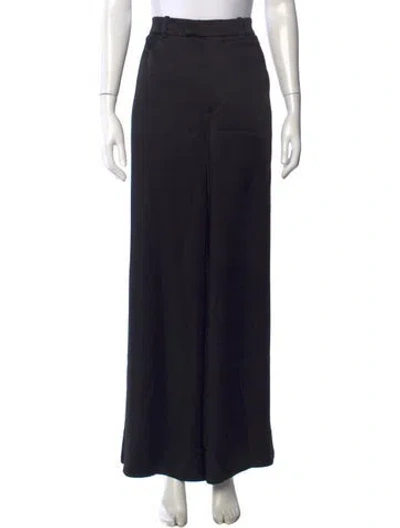 Pre-owned Saint Laurent Wide Leg Pants In Black