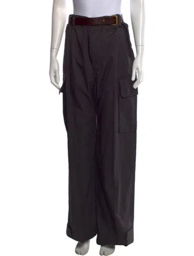 Pre-owned Saint Laurent Wide Leg Pants In Black