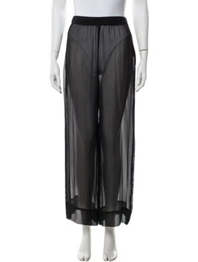Pre-owned Saint Laurent Wide Leg Pants In Black
