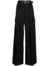 Saint Laurent Cassandre Cargo Trousers In Black  