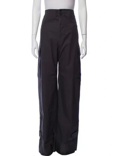 Pre-owned Saint Laurent Wide Leg Pants In Gray