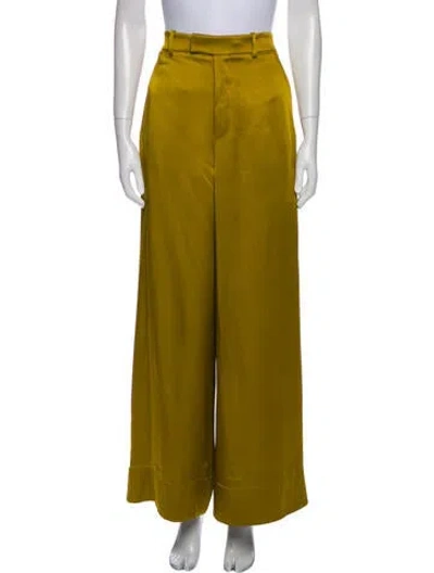 Pre-owned Saint Laurent Wide Leg Pants In Green