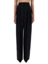 Saint Laurent Wide-leg Pants In Grain De Poudre