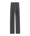 Saint Laurent Wide-leg Pants In Wool Gabardine In Black
