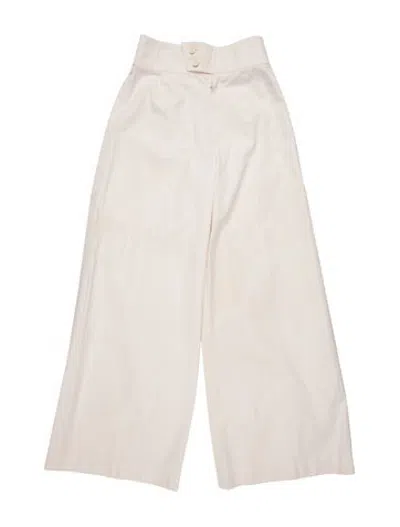 Pre-owned Saint Laurent Wide Leg Pants In Neutrals