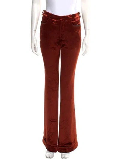 Pre-owned Saint Laurent Wide Leg Pants In Orange