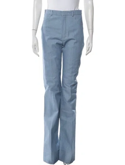 Pre-owned Saint Laurent Wide Leg Pants W/ Tags In Blue