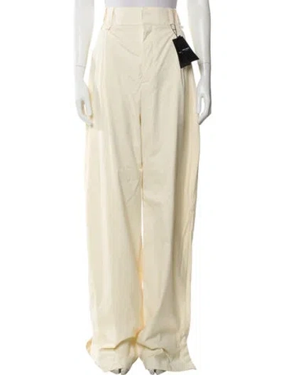 Pre-owned Saint Laurent Wide Leg Pants W/ Tags In Yellow