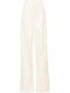 Saint Laurent Wide Leg Pants In White