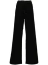 Saint Laurent Black Stretch Chenille Joggers In Black