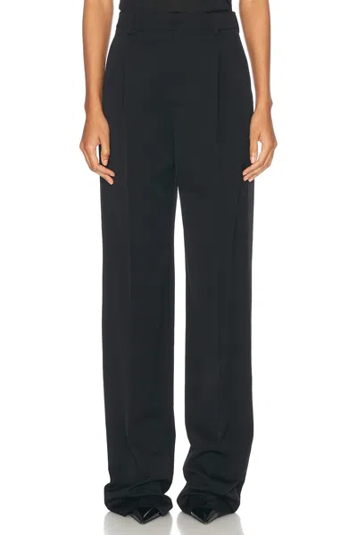 Saint Laurent Wide Leg Trouser In Noir