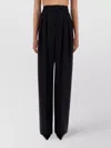 Saint Laurent Wide Leg Trousers With Pleats And Pockets