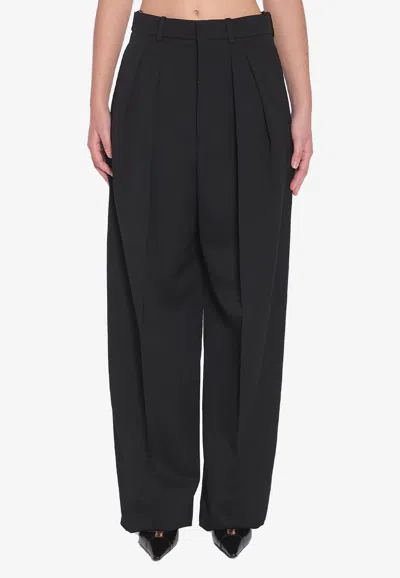 SAINT LAURENT WIDE-LEG WOOL PANTS