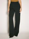 Saint Laurent Black Smart Straight Leg Pants In Wool Woman In Black
