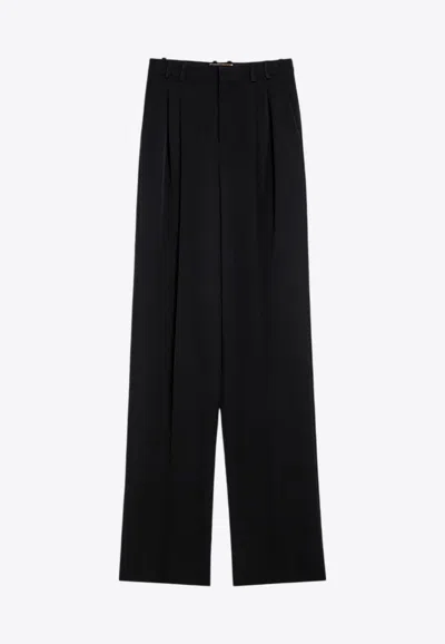 SAINT LAURENT WIDE-LEG WOOL PANTS