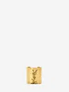 Saint Laurent Wide Open Cassandre Bracelet In Gold