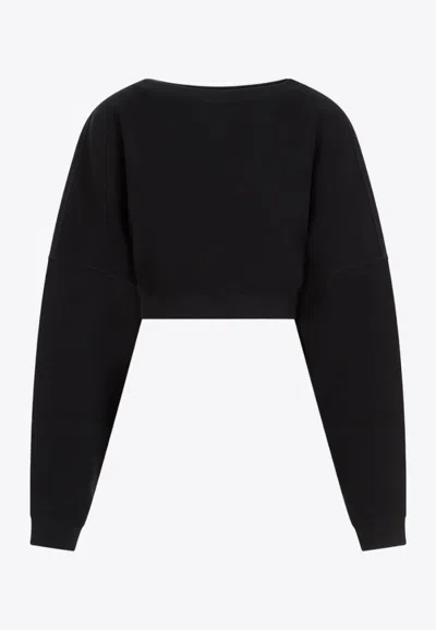 SAINT LAURENT WIDE-SLEEVE PULLOVER SWEATSHIRT