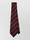 Saint Laurent Striped Wide Tie In Wool And Silk Accessories