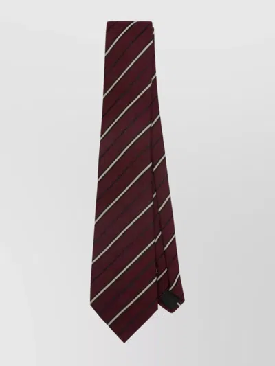 Saint Laurent Wide Striped Tie Wool Silk