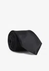 Saint Laurent Wide Tapered Silk Tie