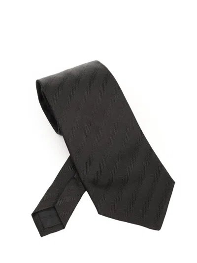 Saint Laurent Wide Tie Ties And Bow Ties Black