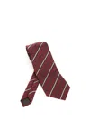 Saint Laurent Wide Tie Ties And Bow Ties Red In Burgundy