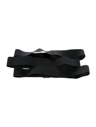 Pre-owned Saint Laurent Wide Waist Belt In Black