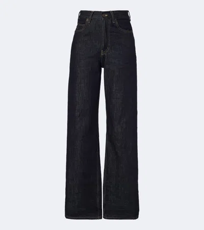 Saint Laurent Wide-leg Jeans In Blue
