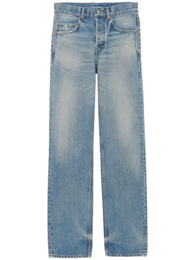 Saint Laurent Wide-leg Jeans In Blue