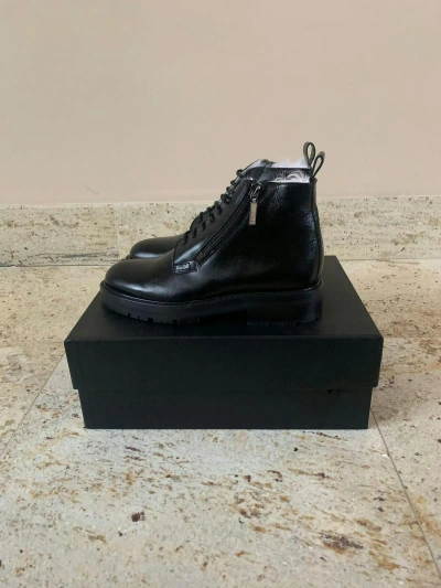 Pre-owned Saint Laurent William 20 Zip Boots In Black