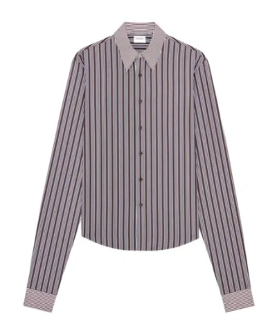 Saint Laurent Winchester Shirt In Striped Cotton Poplin In Multi
