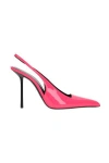 Saint Laurent Woman Pumps Fuchsia Size 10 Soft Leather In Highlither Coral