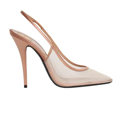 Pre-owned Saint Laurent Wmns Anita Slingback Pump 'panna Rose' | Pink | Women's Size 41