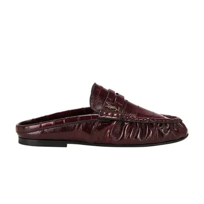 Pre-owned Saint Laurent Wmns Le Loafer Mule 'deep Bordeaux' | Red | Women's Size 35.5