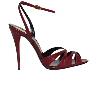 Pre-owned Saint Laurent Wmns  Touze Heeled Sandal 'cardinal Red' | Women's Size 35