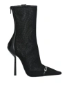 Saint Laurent Aston Pointed Toe Sock Bootie In Black