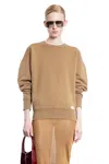 SAINT LAURENT WOMAN BEIGE SWEATSHIRTS