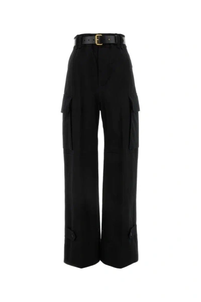Saint Laurent Woman Black Cotton Pant