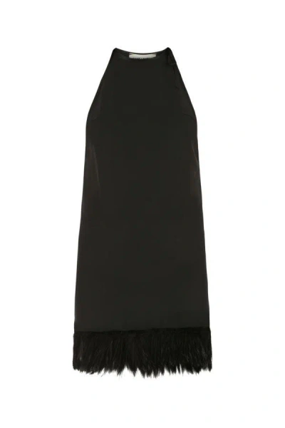 Saint Laurent Woman Black Crepe Mini Dress