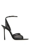 SAINT LAURENT SAINT LAURENT WOMAN BLACK MESH MISSY SANDALS