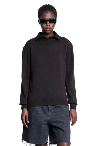 Saint Laurent Woman Black T-shirts & Tank Tops