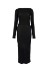 SAINT LAURENT SAINT LAURENT WOMAN BLACK VISCOSE BLEND DRESS