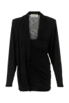 SAINT LAURENT SAINT LAURENT WOMAN BLACK WOOL MINI DRESS